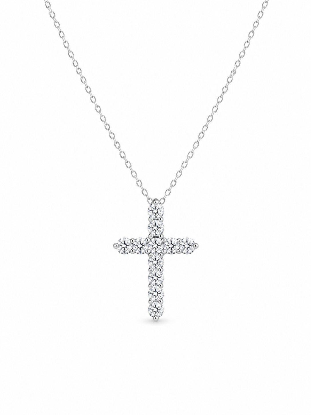 Moissanite Cross Neklace