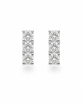 Triple Round Moissanite Stud earrings