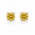 Yellow Moissanite Stud Earrings