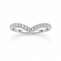 V-Shaped Pavé Moissanite Band