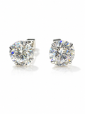 2CT Round Moissanite Stud Earrings