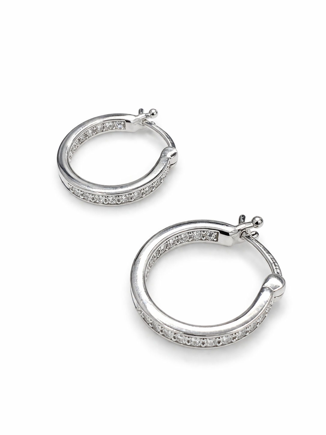 Pavé Hoop Earrings – 15mm