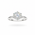 Classic 2CT Round Cut Moissanite Solitaire Engagement Ring