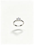0.5 CT Round Cut Moissanite Engagement Ring