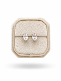 Natural Rose Quartz Stud earrings in 925 silver