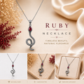 Natural Ruby Snake Necklace