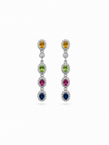 Sapphire Drop Earrings in 925 Sterling Silver