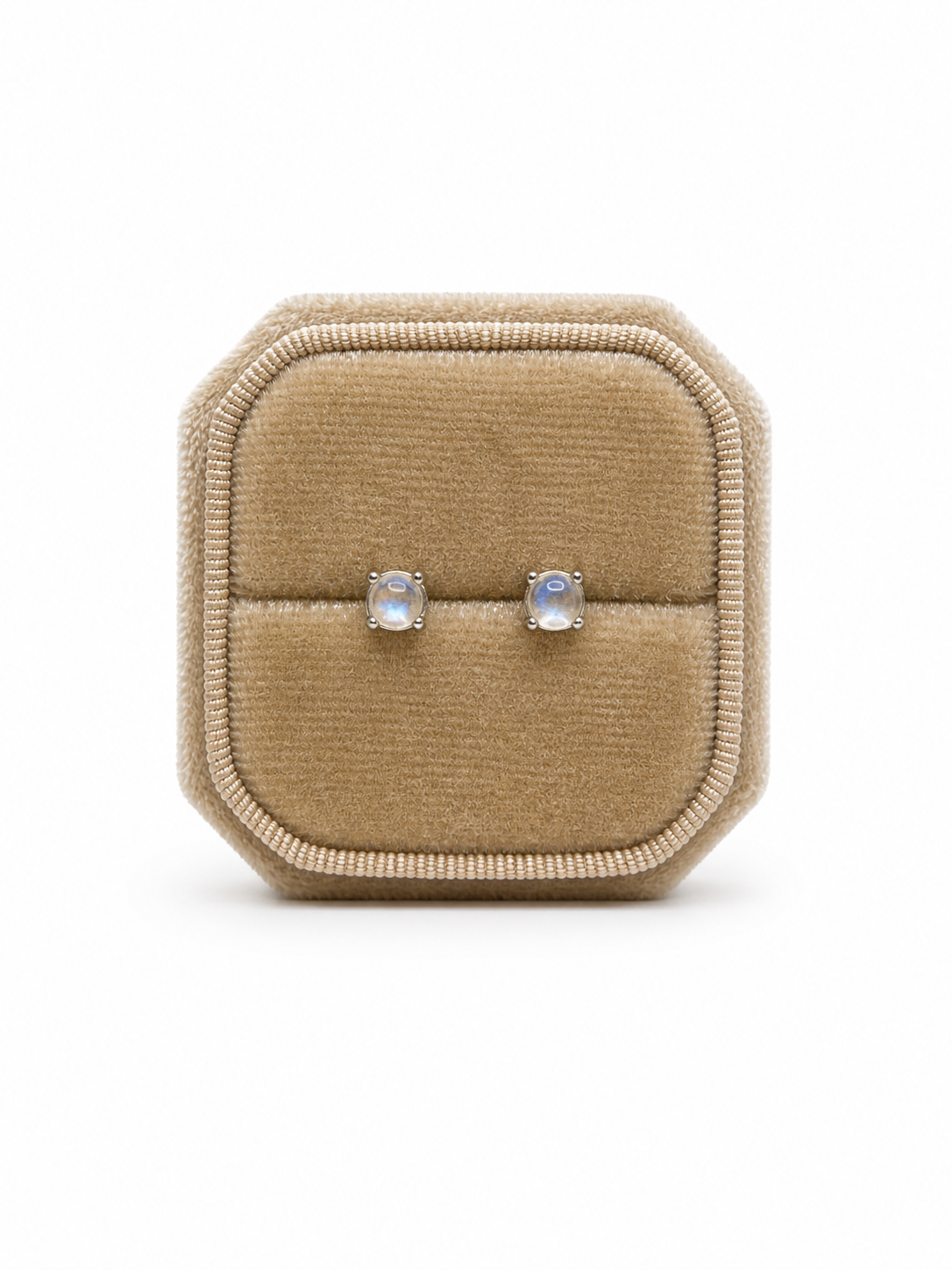 Natural Moonstone Stud earrings ( 3mm )