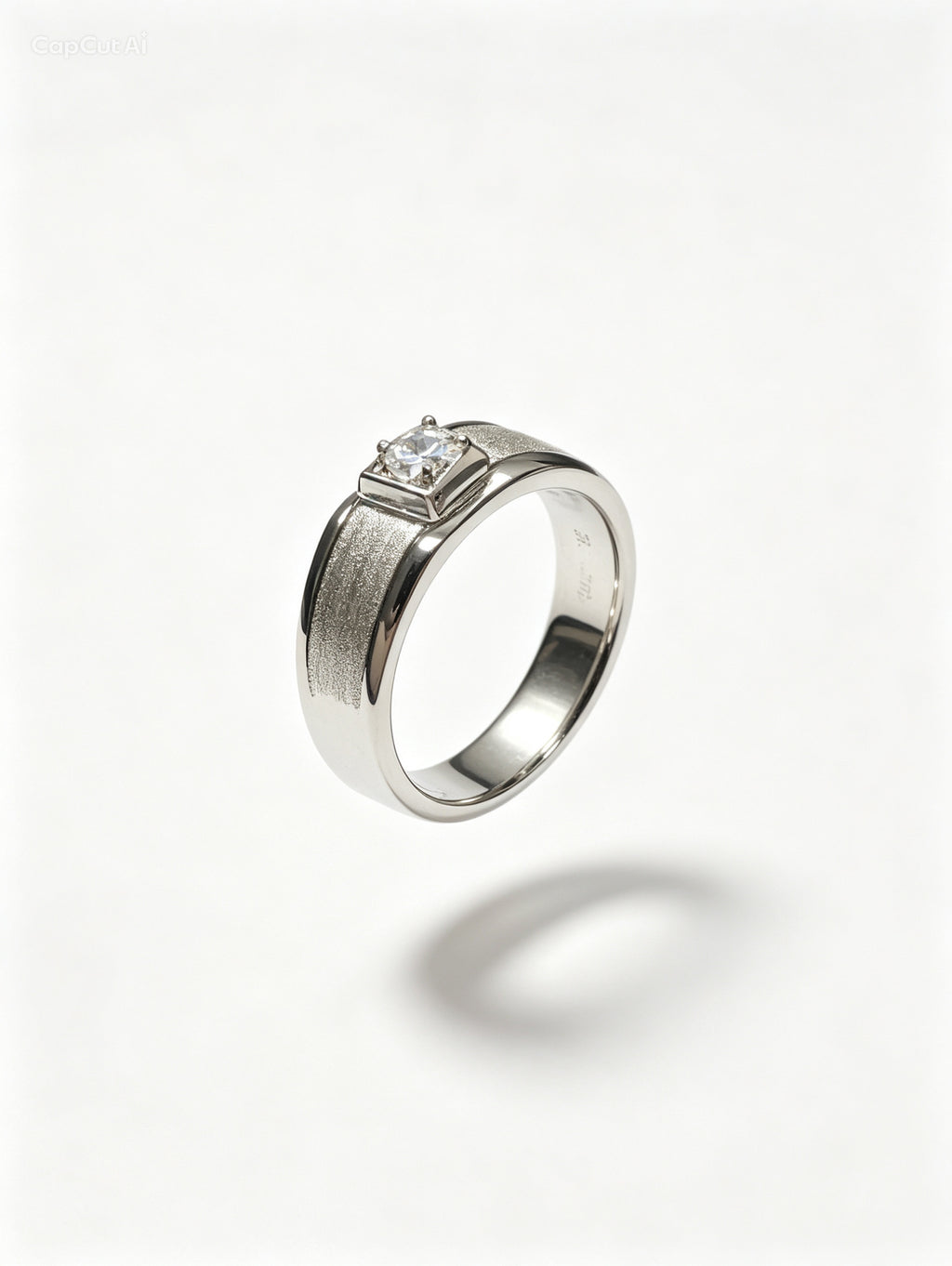0.5 CT Moissanite Statement Ring in 925 Sterling Silver