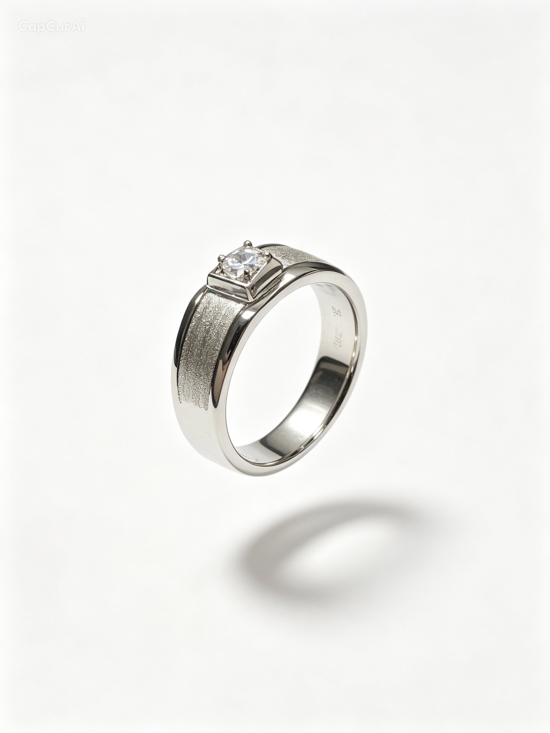 0.5 CT Moissanite Statement Ring in 925 Sterling Silver