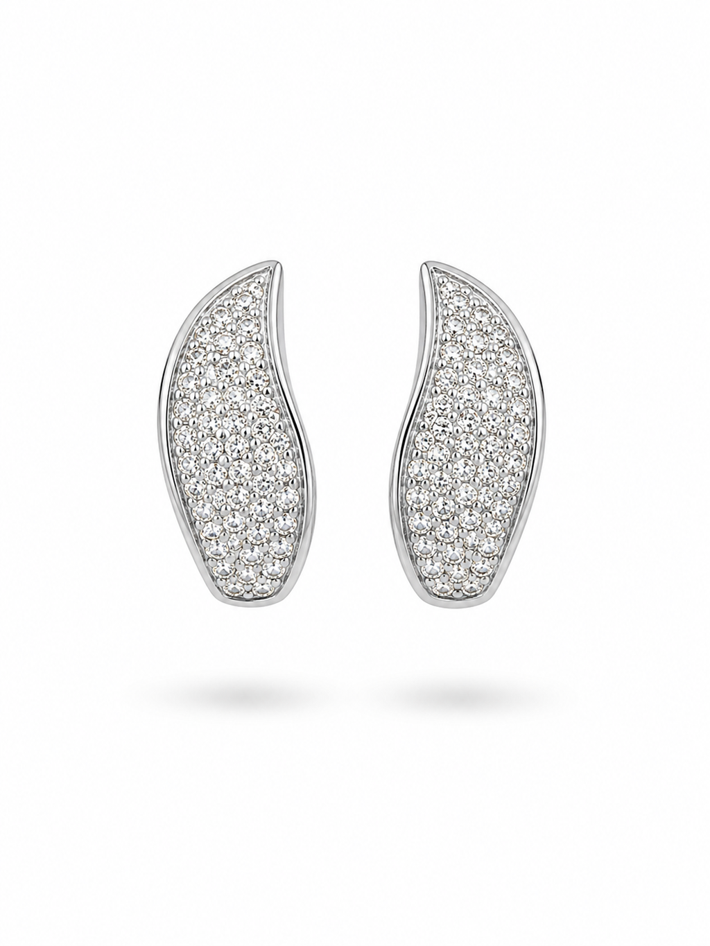 Moissanite Pavé Hoop Earrings