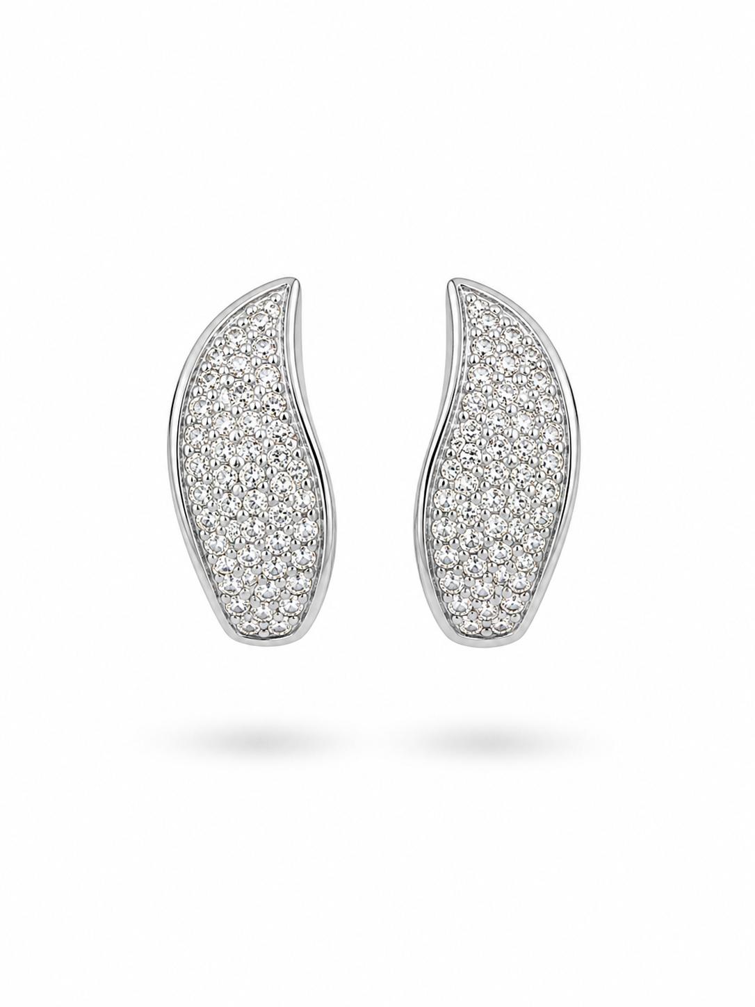 Moissanite Pavé Hoop Earrings