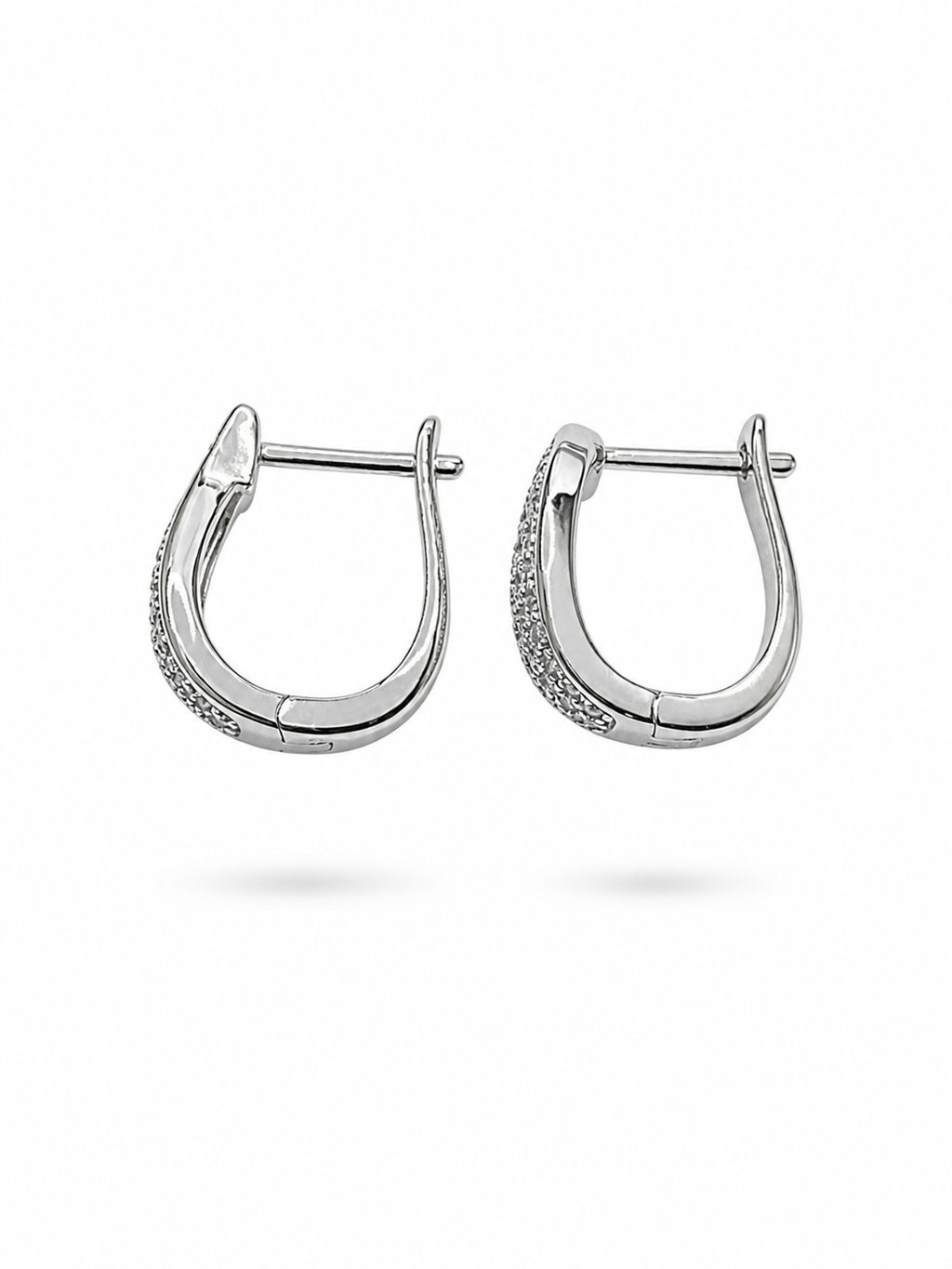 Moissanite Pavé Hoop Earrings