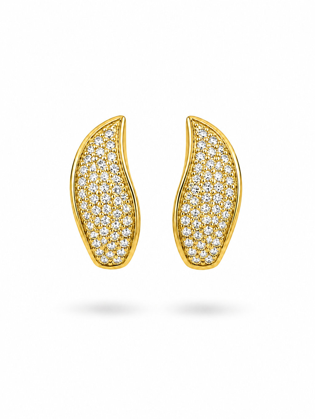 Moissanite Pavé Hoop Earrings