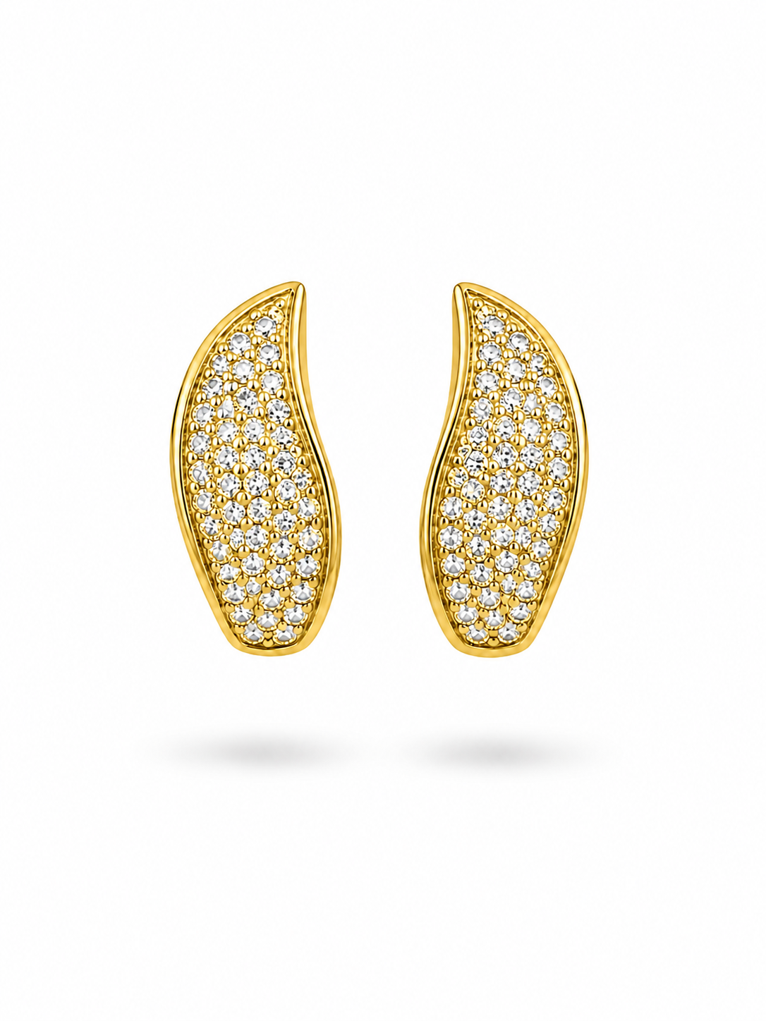 Moissanite Pavé Hoop Earrings