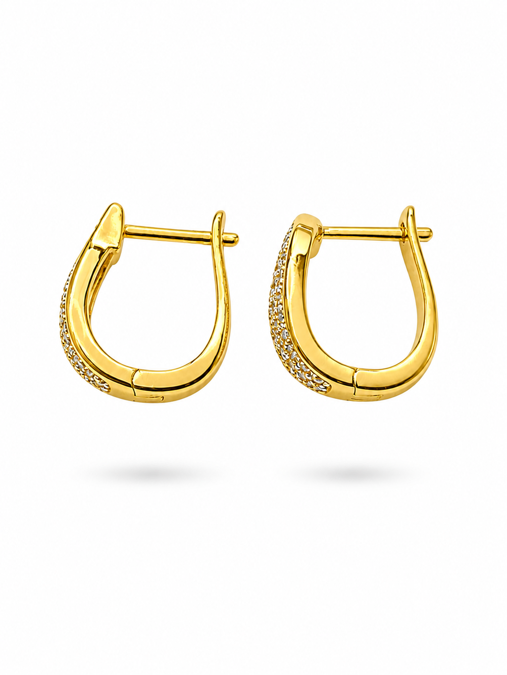 Moissanite Pavé Hoop Earrings