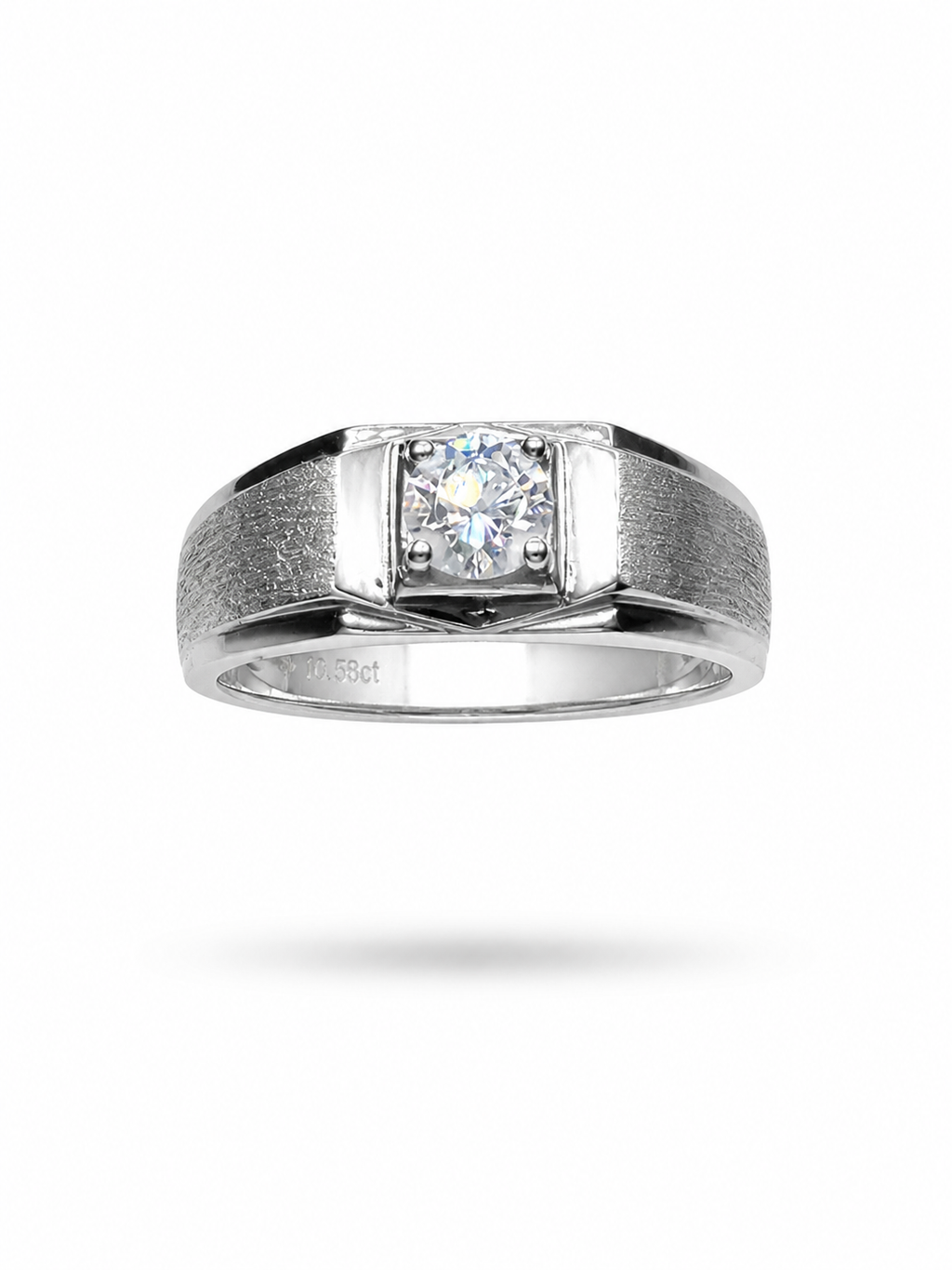 0.5 CT Moissanite Statement Ring in 925 Sterling Silver