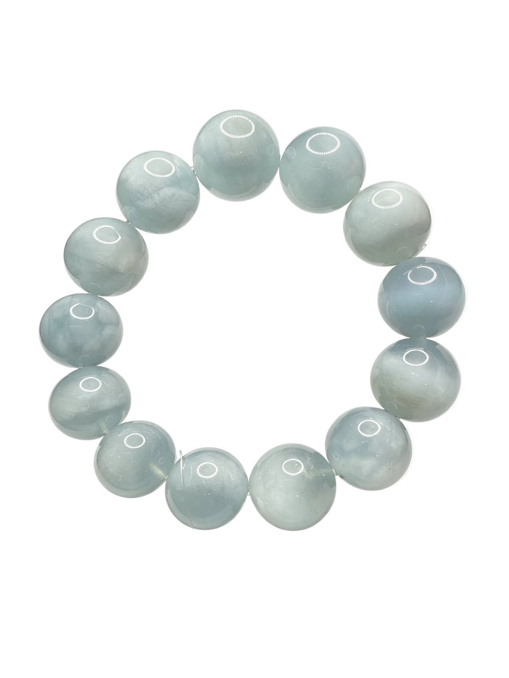 Natural Aquamarine Bracelet ( 17mm )