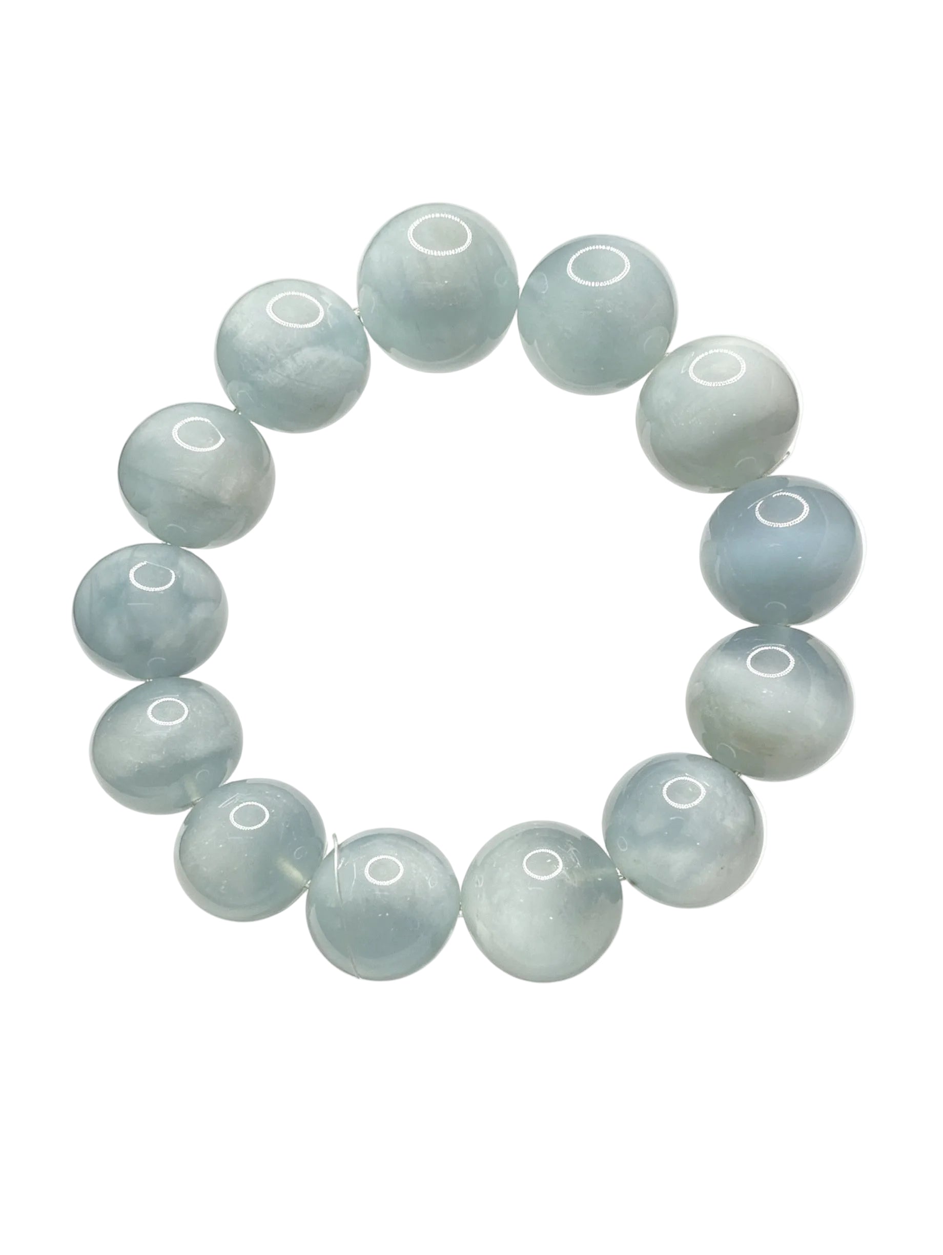 Natural Aquamarine Bracelet ( 17mm )