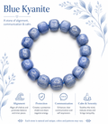 Natural Blue Kyanite Bracelet ( 12 mm )