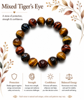 Natural Mix Tigers eye ( 14 mm )