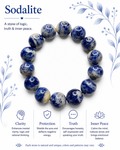 Natural Sodalite Bracelet ( 15 mm )