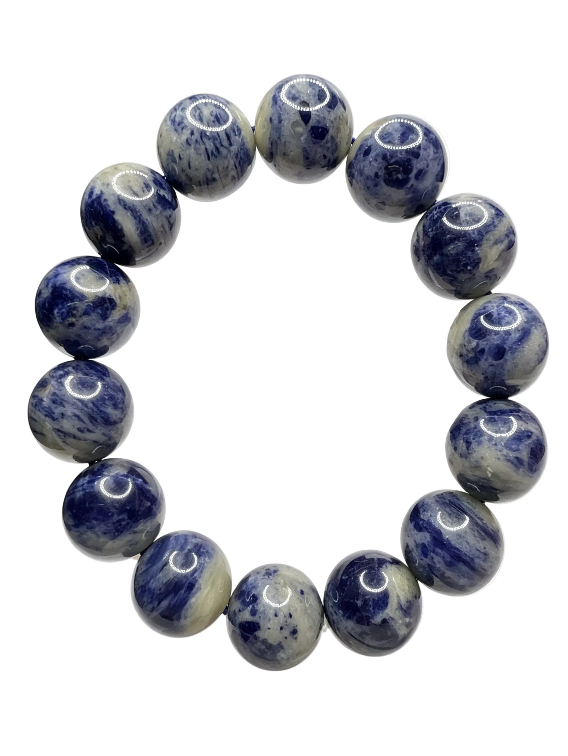 Natural Sodalite Bracelet ( 15 mm )