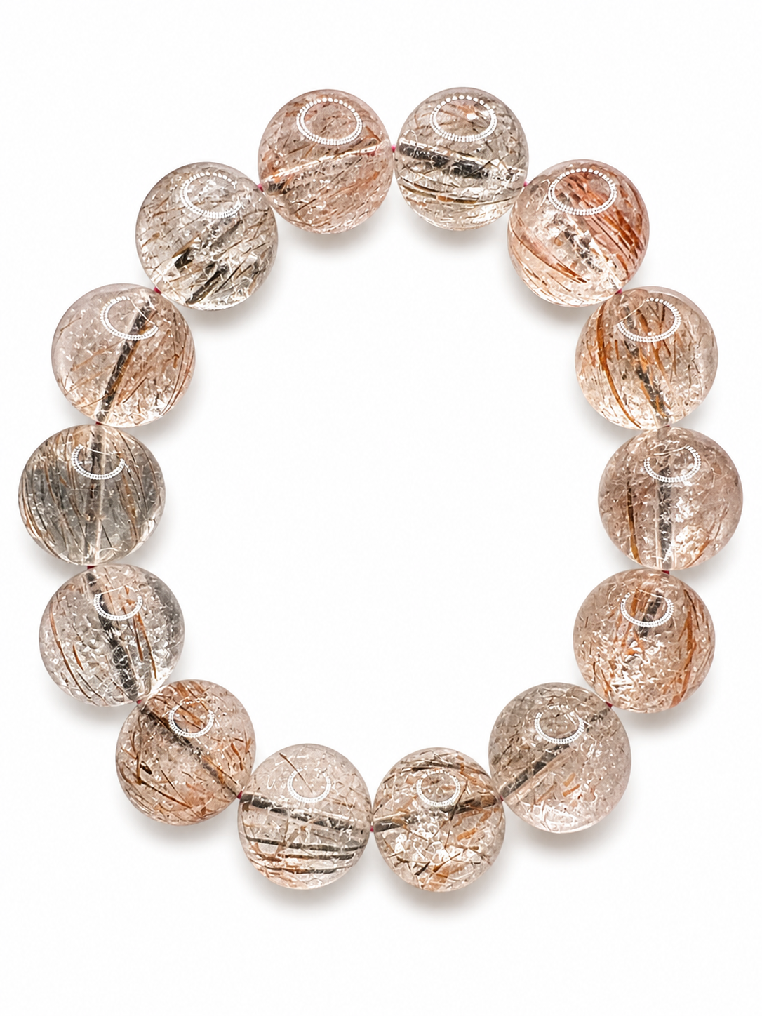 Natural Angel Hair Quartz ( 16mm )