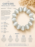 White Cats eye Bracelet ( 20mm )