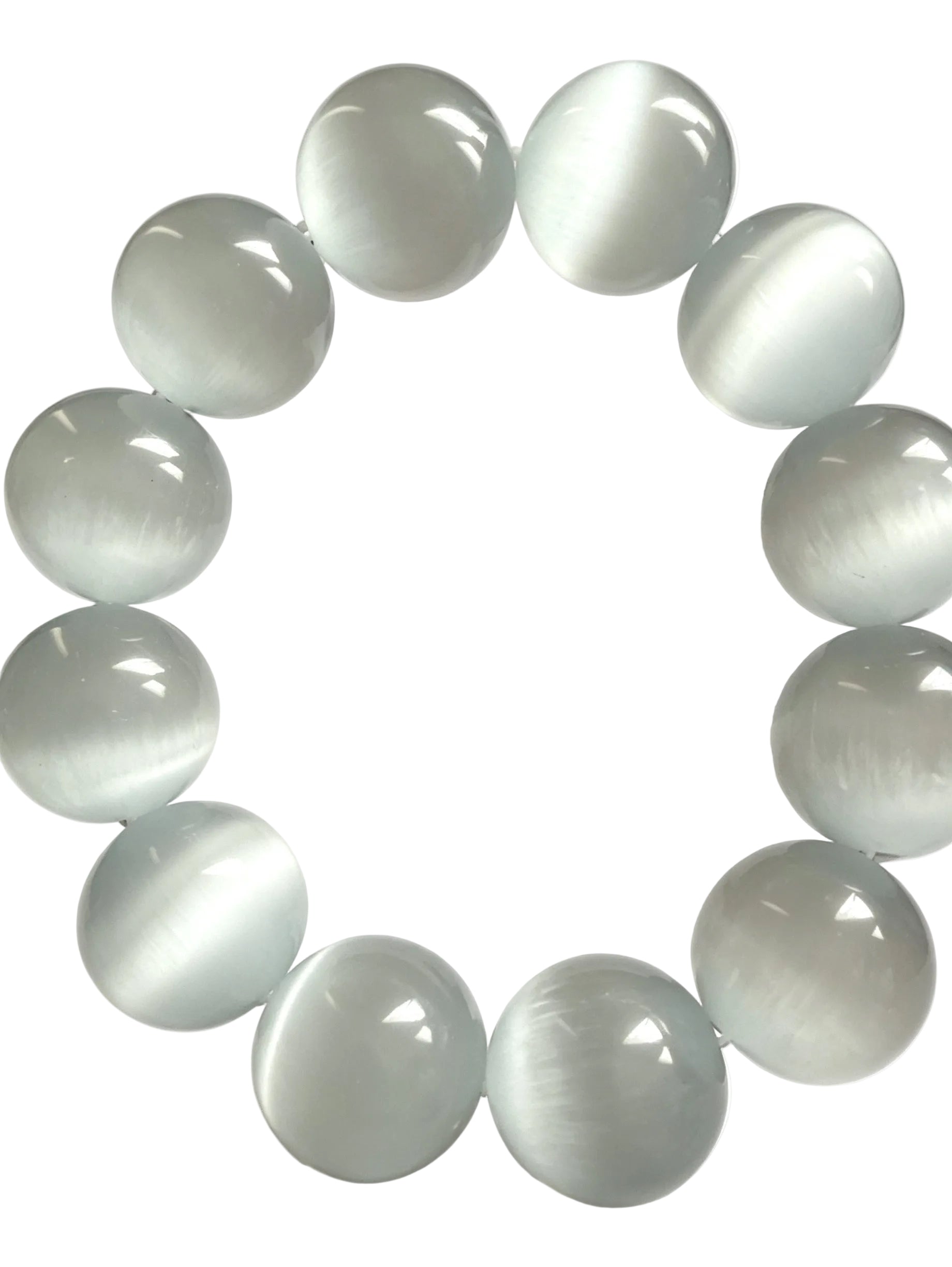 White Cats eye Bracelet ( 20mm )