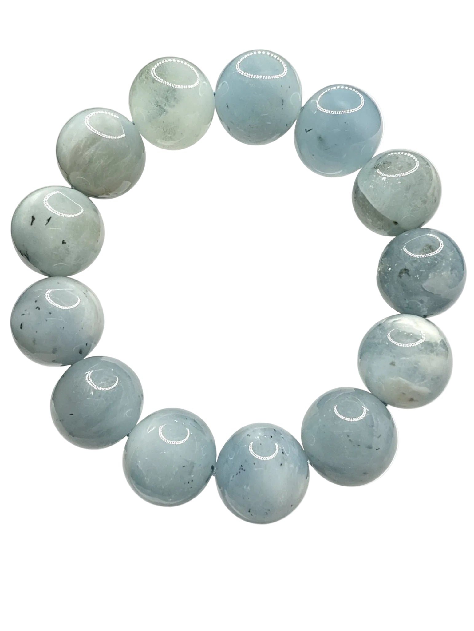 Natural Aquamarine Bracelet ( 17mm )