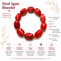 Natural Enhance-Red Agate Barrel Bracelet