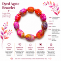 Natural Enhanced-Pink Agate Barrel Bracelet