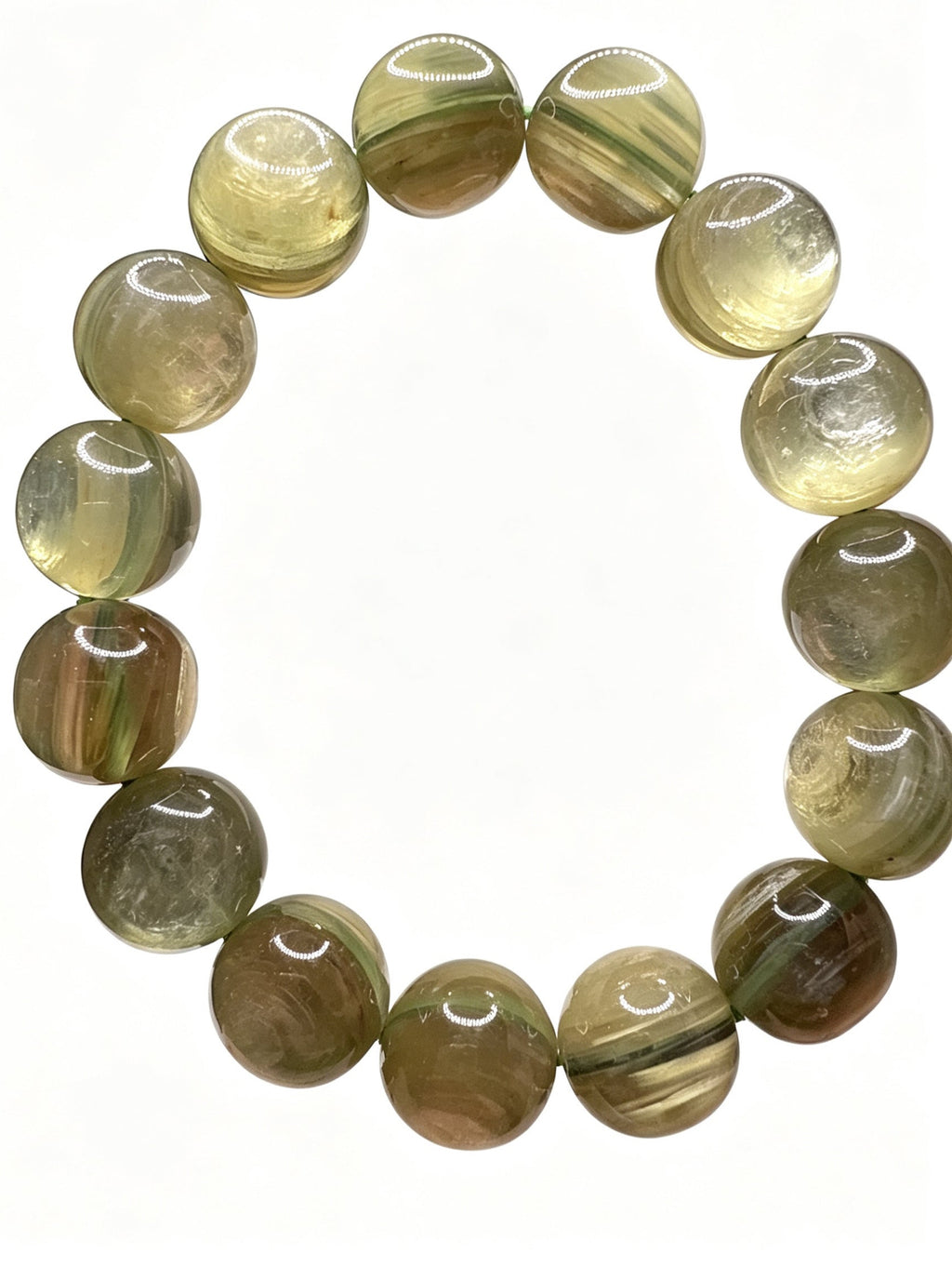 Natural Yellow Lepidolite Bracelet ( 13mm )