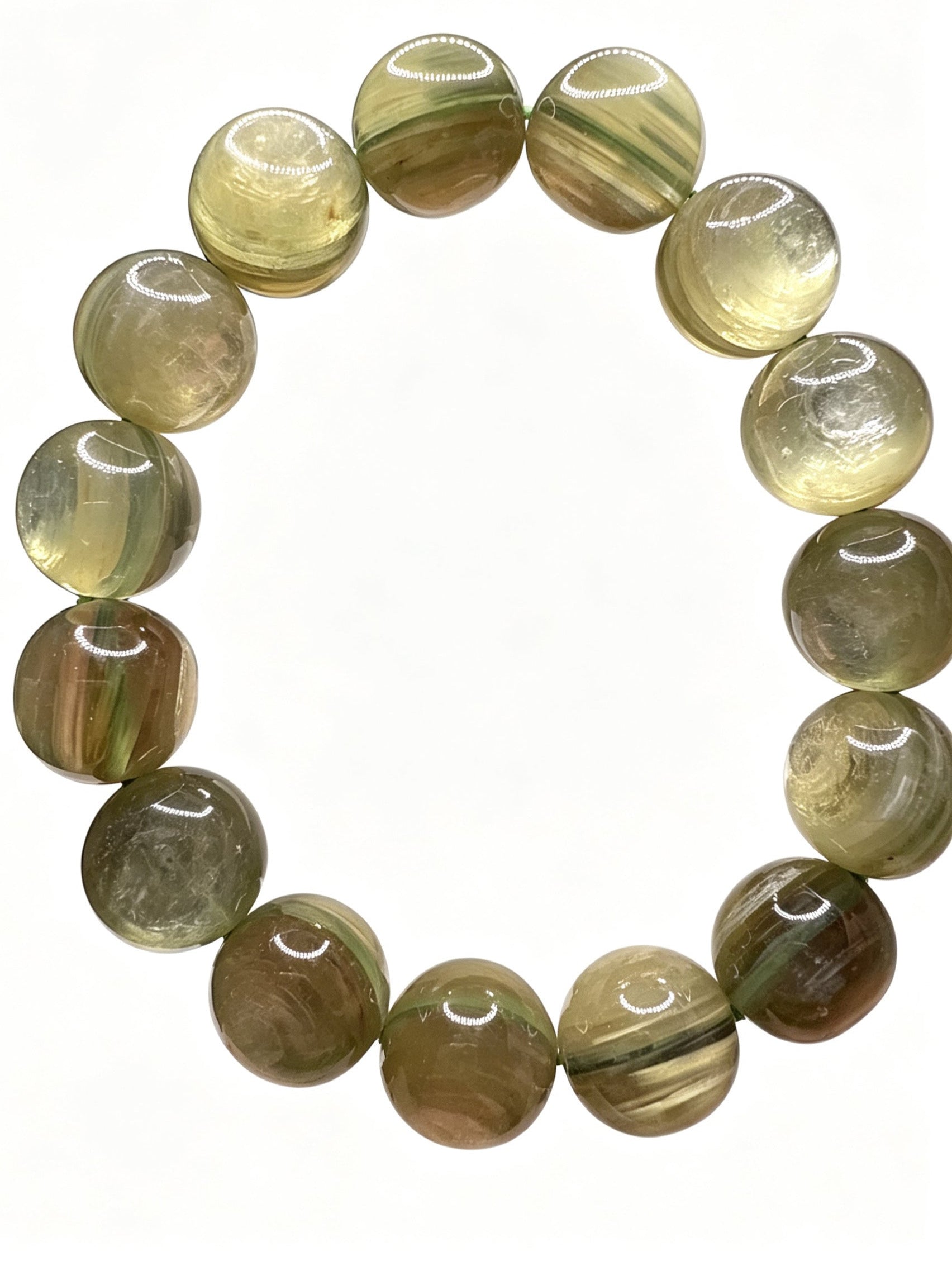 Natural Yellow Lepidolite Bracelet ( 13mm )