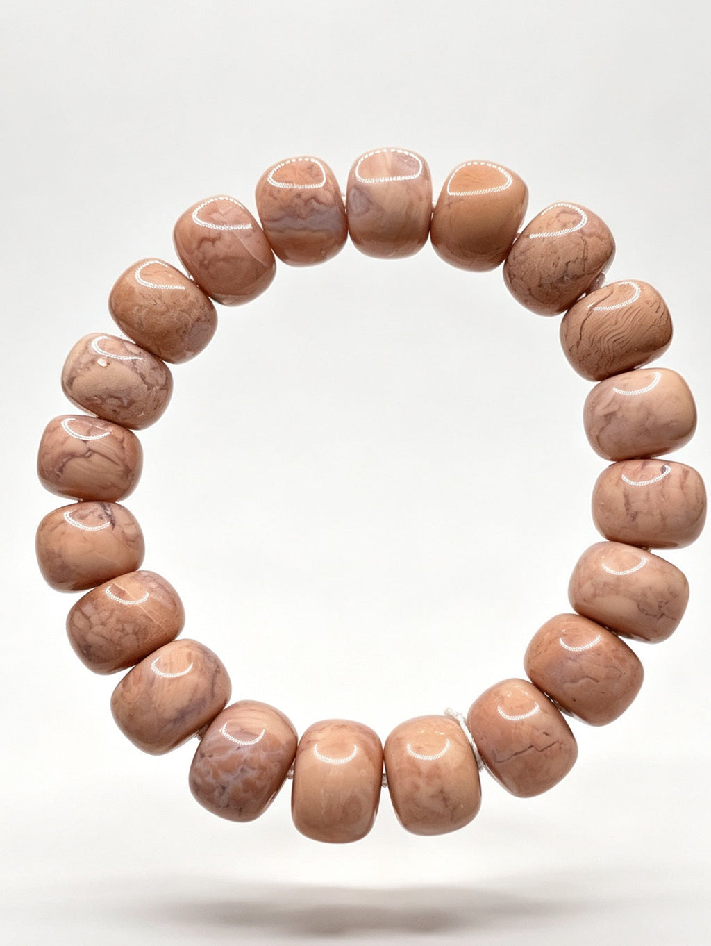 Natural Pink Agate Bracelet ( 12x10mm )