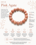 Natural Pink Agate Bracelet ( 12x10mm )