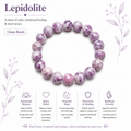 Natural Lepidolite Bracelet ( 12mm )