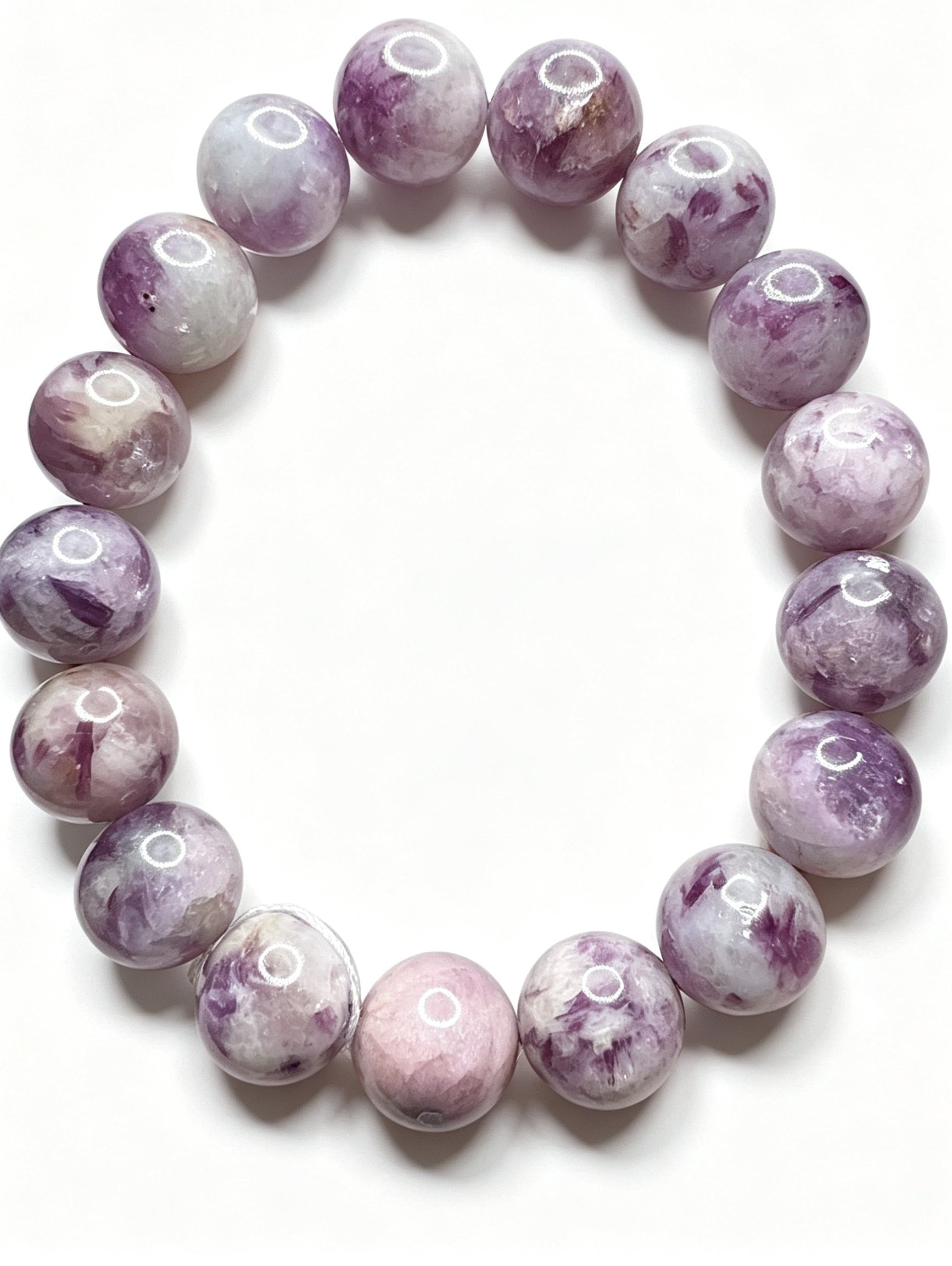Natural Lepidolite Bracelet ( 12mm )