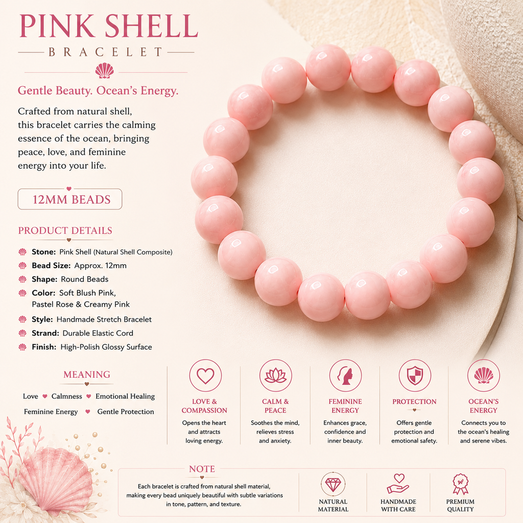 Natural Shell Bracelet ( 12mm )