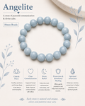 Natural Angelite Bracelet ( 10mm )