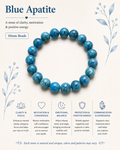 Natural Blue Appatite Bracelet ( 10mm )
