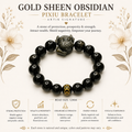Gold Sheen Obsidian Pixiu Bracelet