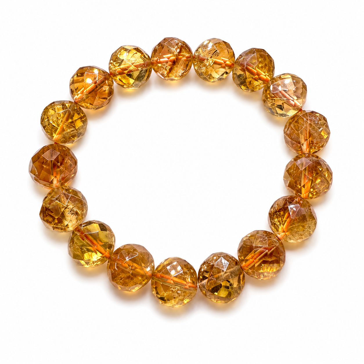 Natural Citrine Faceted Bracelet