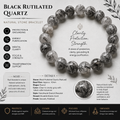 Natural Black Rutile Bracelet ( 10mm )