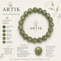 Natural Green Jade Bracelet ( 10mm )