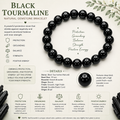 Natural Black Tourmaline Bracelet ( 8mm )