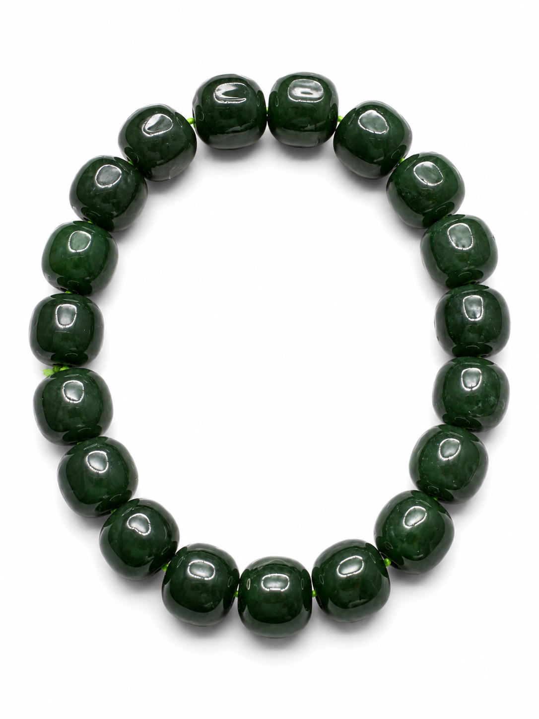 Natural Hetian Jade Bracelet ( 10mm )
