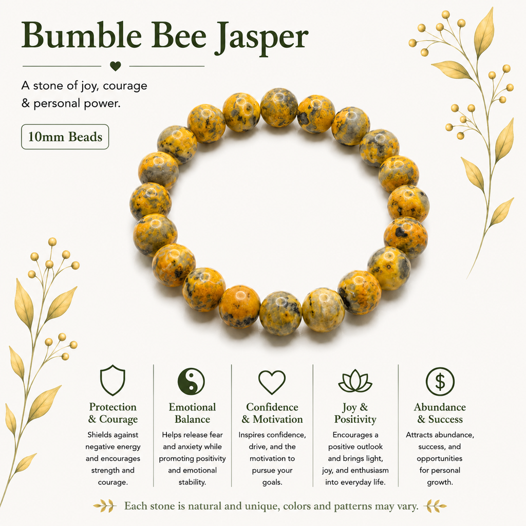 Natural Bumble Bee Jasper ( 10mm )