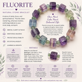 Natural Fluorite Cube Bracelet ( 10mm )
